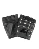 Gants mitaines Mil-Tec en cuir de bovin à rivets dorsaux et serrage auto-agrippant