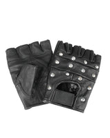 Gants mitaines Mil-Tec en cuir de bovin à rivets dorsaux et serrage auto-agrippant