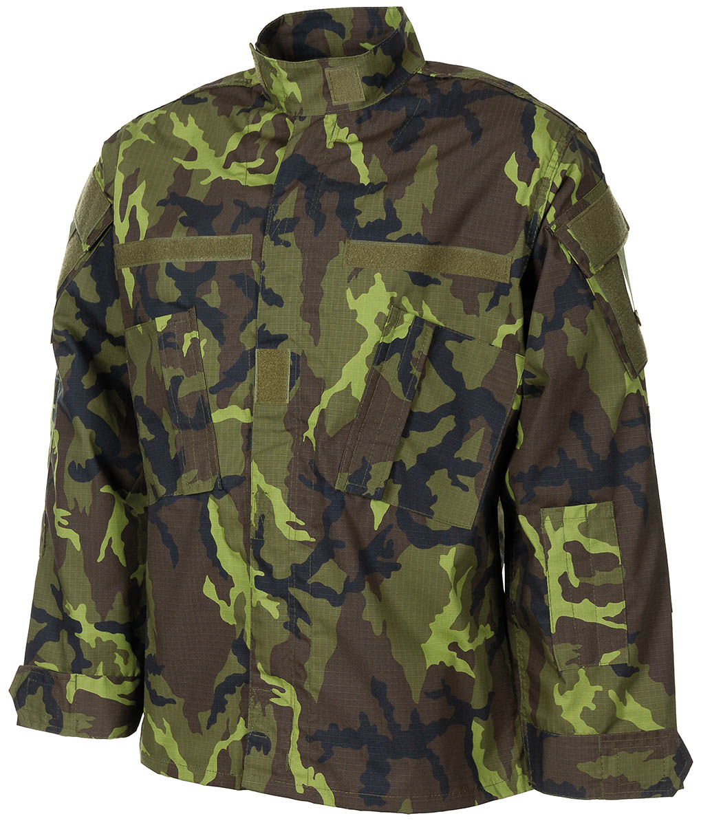 Veste de combat US ACU MFH Rip Stop 100 % coton col montant et poches de manche