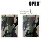 Porte-carte topographique OPEX porte-document A4 à clip métal 32 x 24 cm PVC