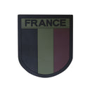 Écusson drapeau France silicone basse visibilité à bordure contrastée 75 mm