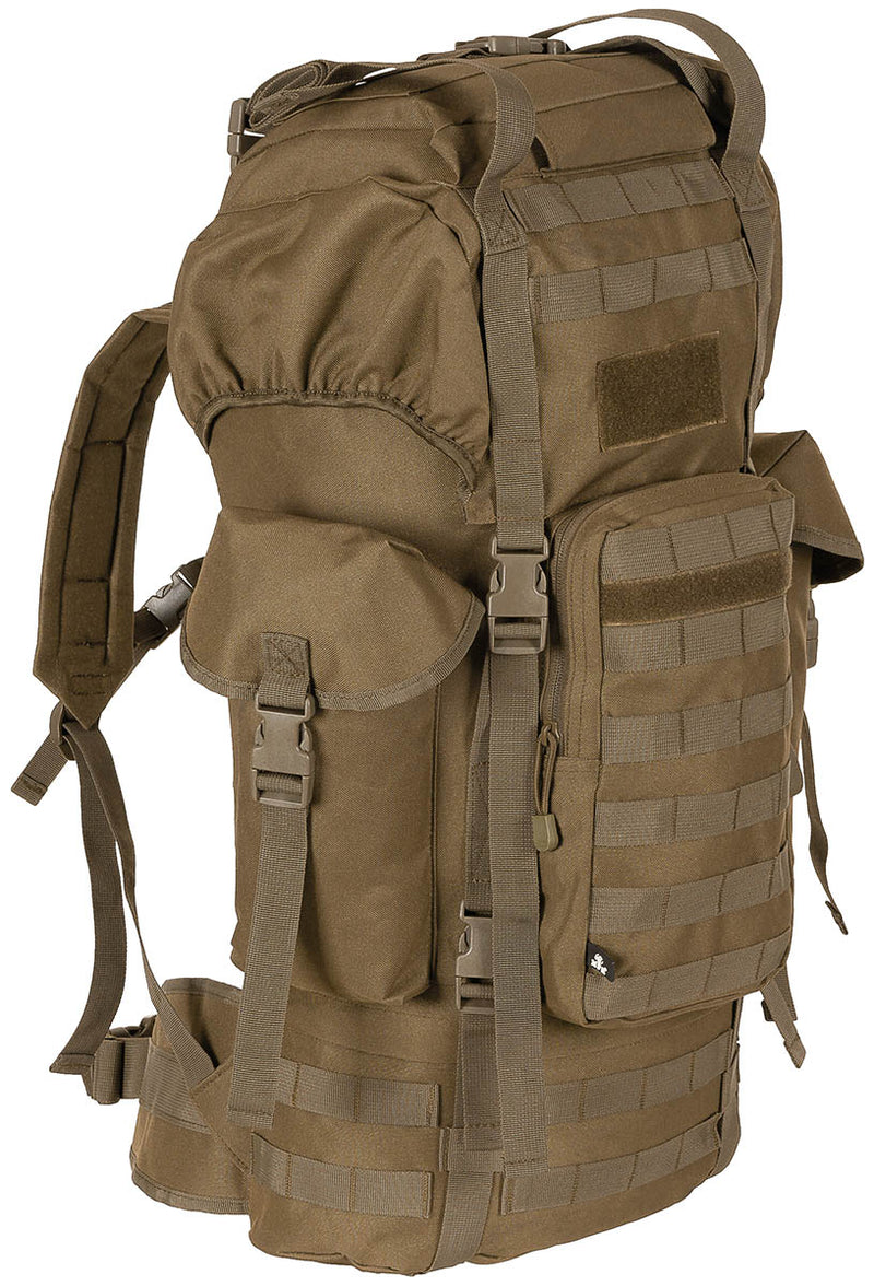 Sac à dos de combat type BW MFH MOLLE 65 l avec armature aluminium et ceinture ventrale