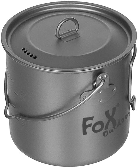 Gamelle en titane Fox Outdoor 1,1 L couvercle verseur et anses rabattables 160 g