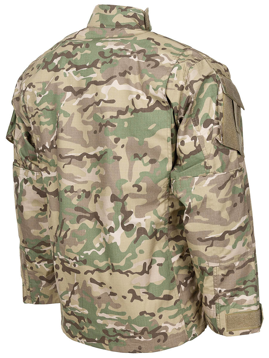 Veste de combat US ACU MFH Rip Stop 100 % coton col montant et poches de manche