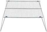 Grille à barbecue pliante Fox Outdoor en acier nickelé 38 x 25 cm, hauteur 27 cm