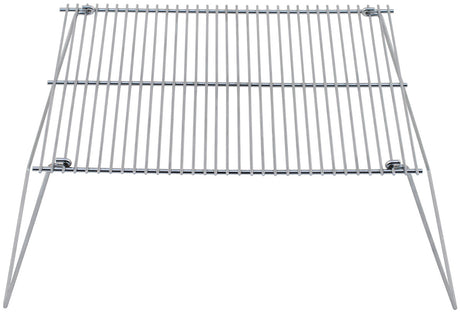 Grille à barbecue pliante Fox Outdoor en acier nickelé 38 x 25 cm, hauteur 27 cm
