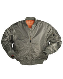 Blouson aviateur type MA1 Mil-Tec réversible en polyester ouaté 200 g/m² avec porte-crayons