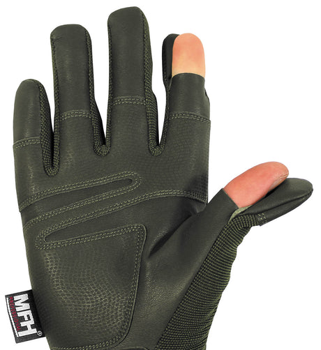 Gants tactiques MFH Professional Mission à coques rigides et aérations aux articulations