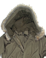 Capuche pour parka US M51 Mil-Tec en coton-nylon doublee laine et fourrure synthetique