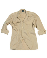 Chemise de service Mil-Tec manches longues en twill polycoton à pattes d'épaule amovibles