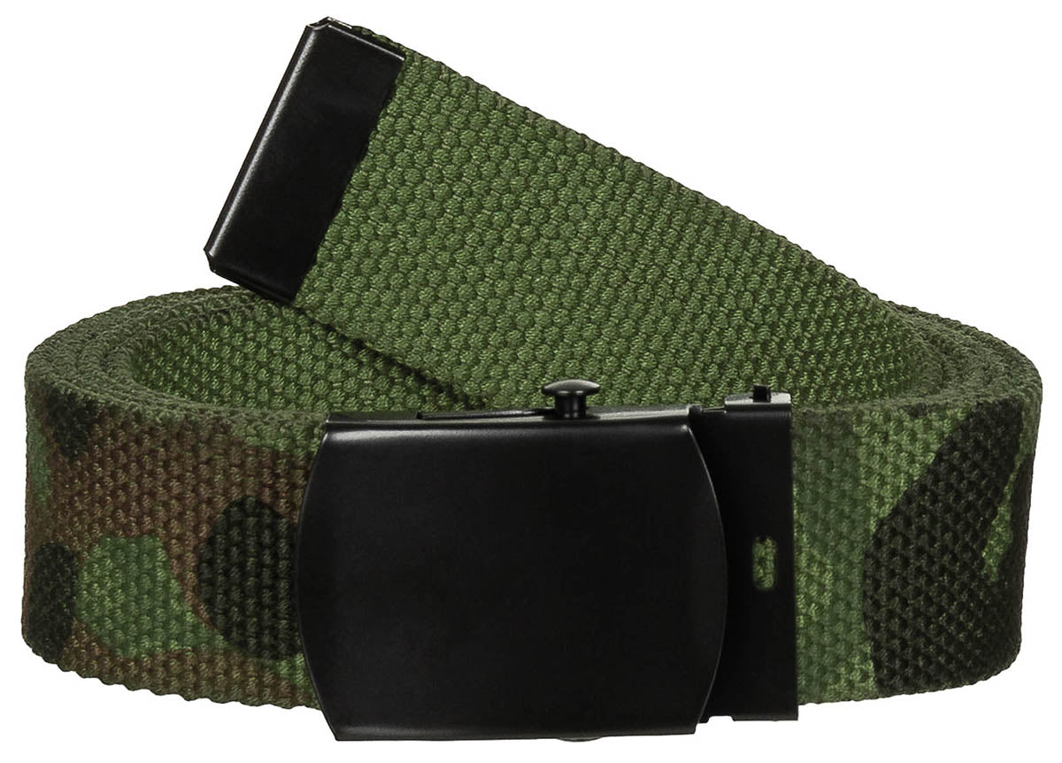 Ceinture MFH en toile coton 3 cm à boucle métallique réglable jusqu'à 130 cm