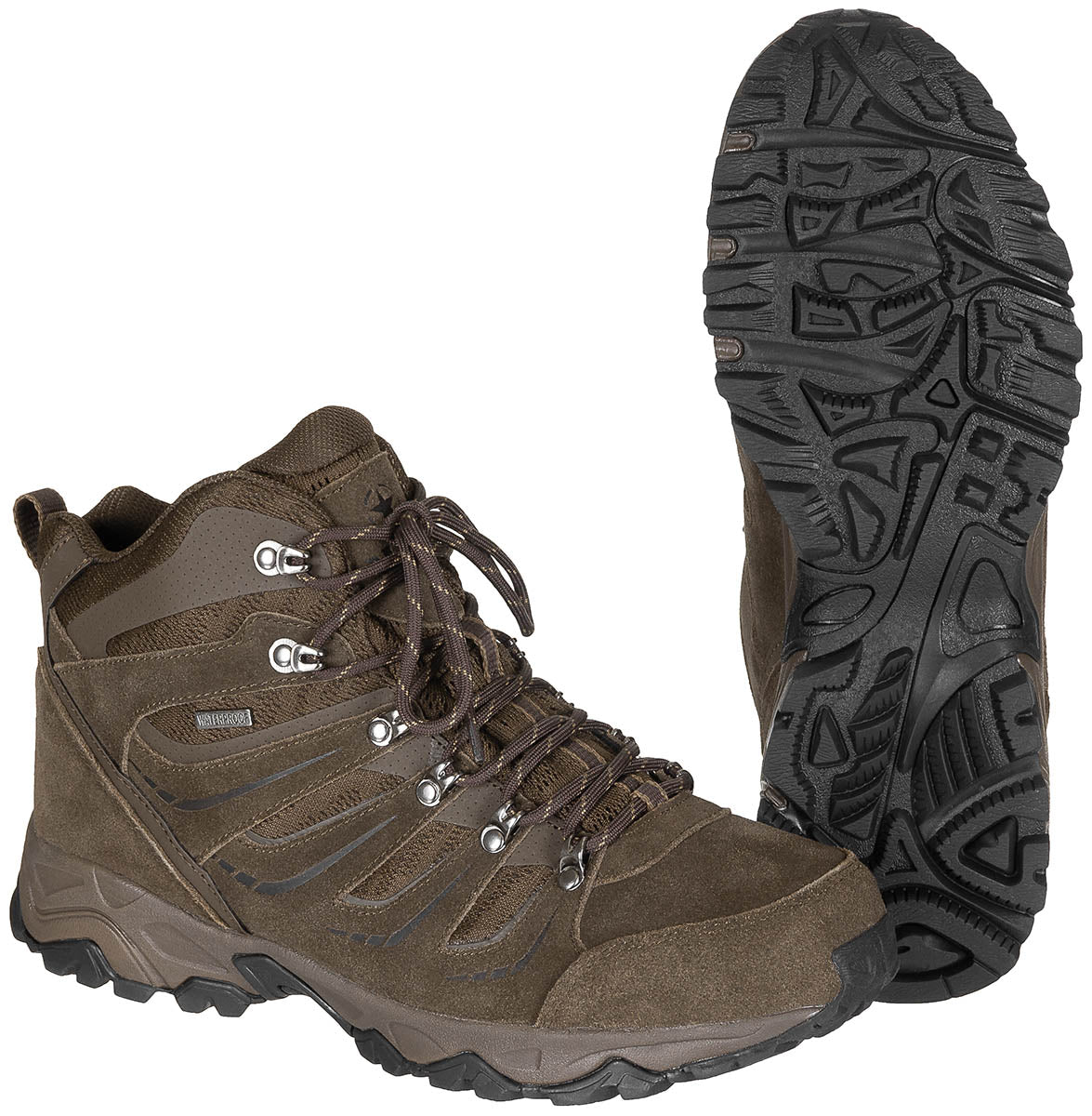 Chaussures d'intervention MFH Assault 5.0 en cuir velours à membrane HBR imperméable