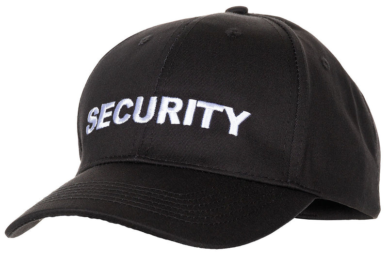 Casquette US MFH brodée Security en polycoton à visière six piqûres réglable