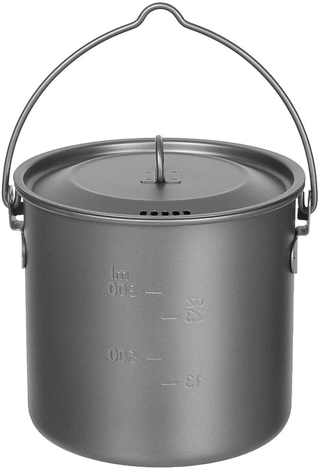 Gamelle en titane Fox Outdoor 1,1 L couvercle verseur et anses rabattables 160 g
