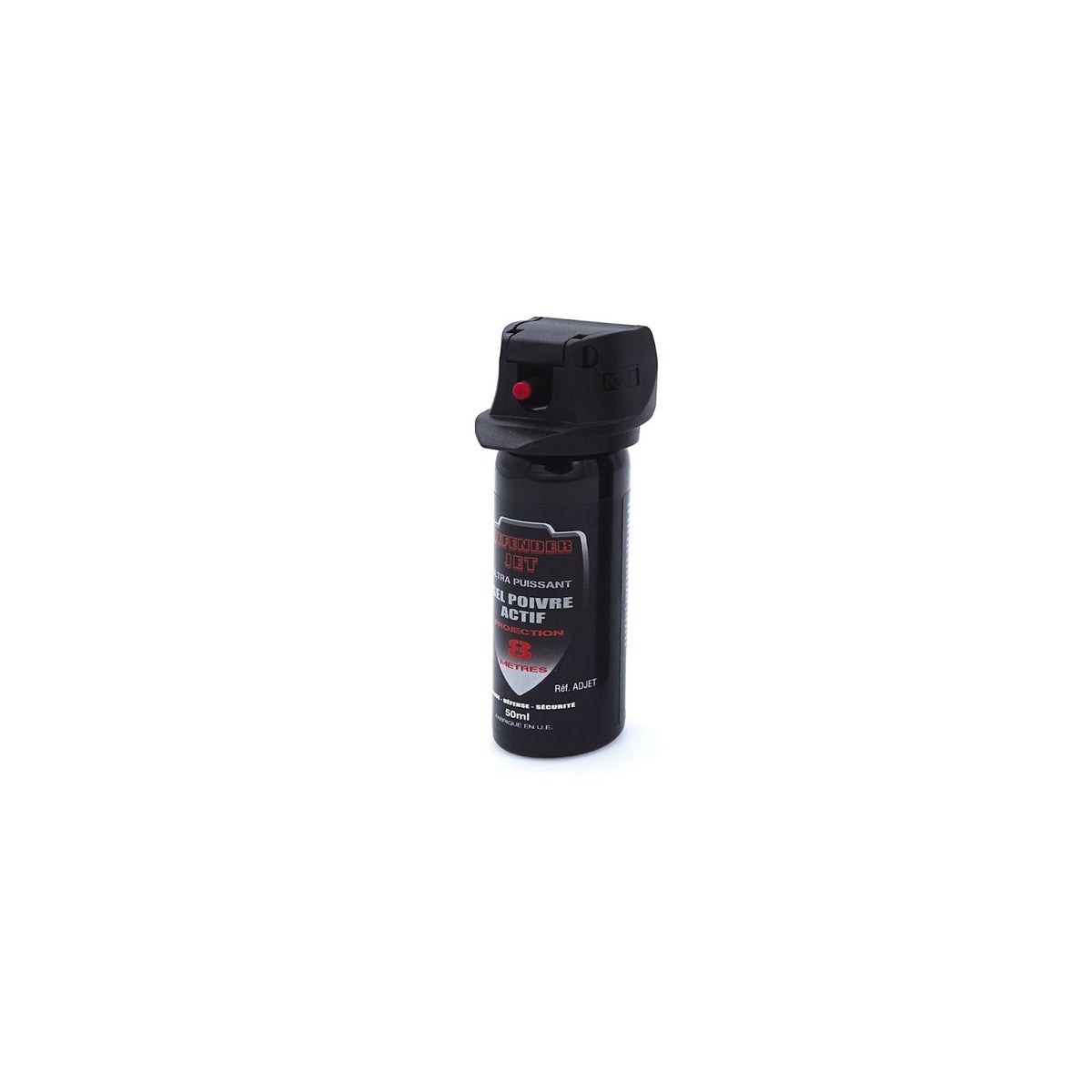 Aérosol de défense Delta Force gel poivre capsaïcine 13,2 % portée 8 mètres
