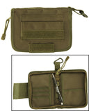 Porte-carnet Mil-Tec en polyester enduit PVC 18,5 x 13 cm avec mousqueton et porte-stylo