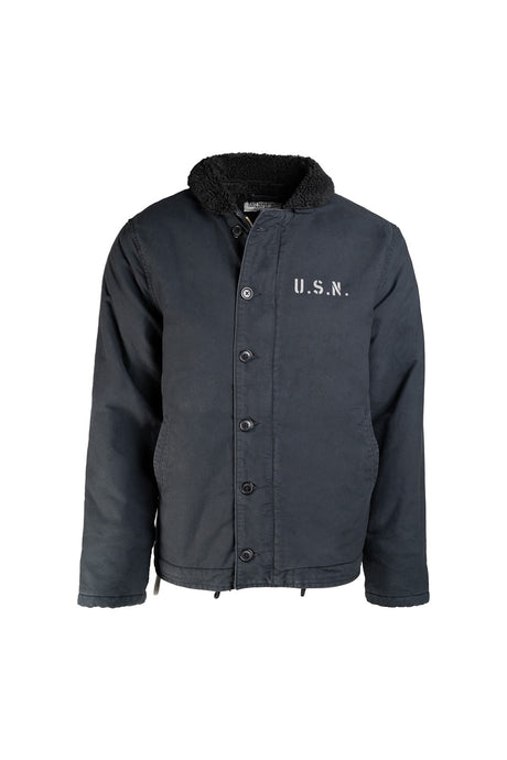 Blouson type US Navy N-1 Mil-Tec en coton avec doublure peluche et glissière métallique