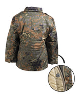 Veste M65 type US Mil-Tec enfant en polycoton twill à doublure matelassée amovible