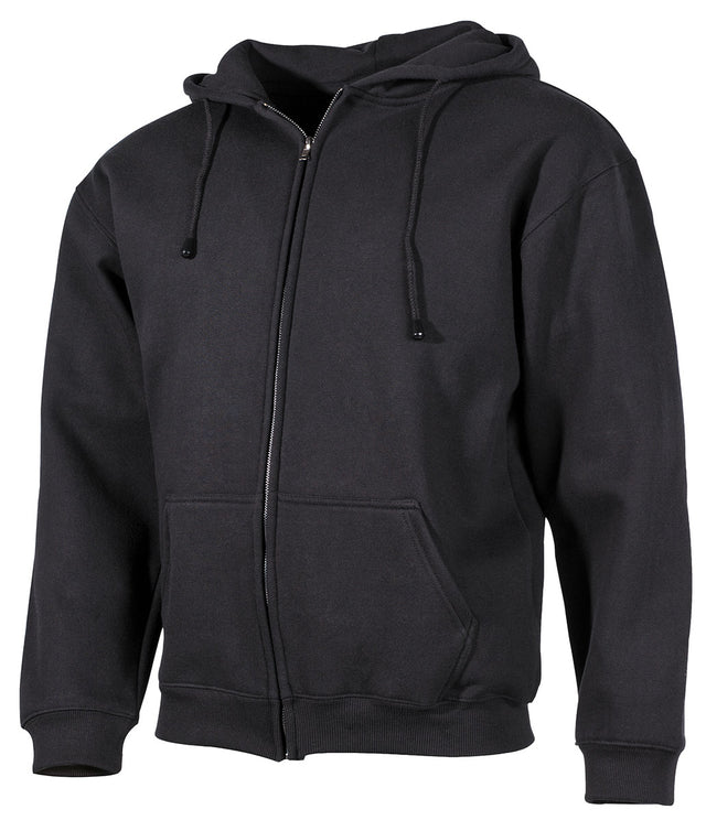 Veste sweat à capuche MFH 340 g/m² polycoton à glissière et deux poches plaquées