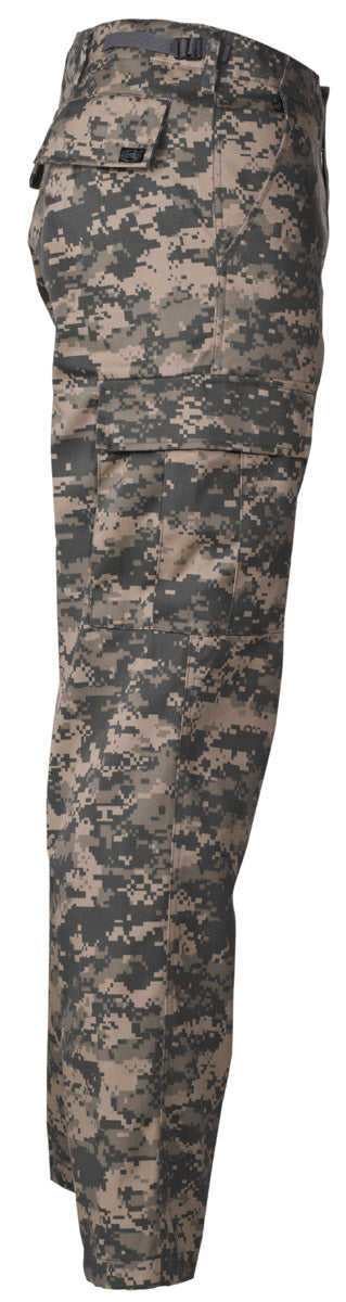 Pantalon de combat US BDU MFH motif AT-digital à glissière polycoton 65/35 six poches