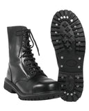 Chaussures de combat Mil-Tec Invader en cuir grainé 10 œillets semelle gomme vissée