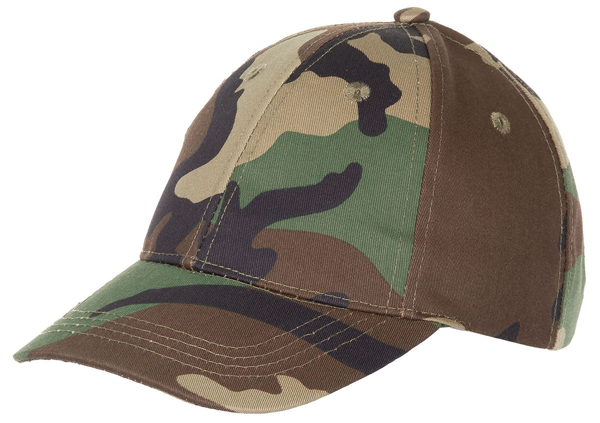 Casquette enfant MFH à visière préformée surpiquée, taille réglable et six aérations