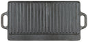 Plancha réversible en fonte Fox Outdoor 50 x 23 cm à deux poignées et face rainurée