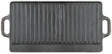 Plancha réversible en fonte Fox Outdoor 50 x 23 cm à deux poignées et face rainurée