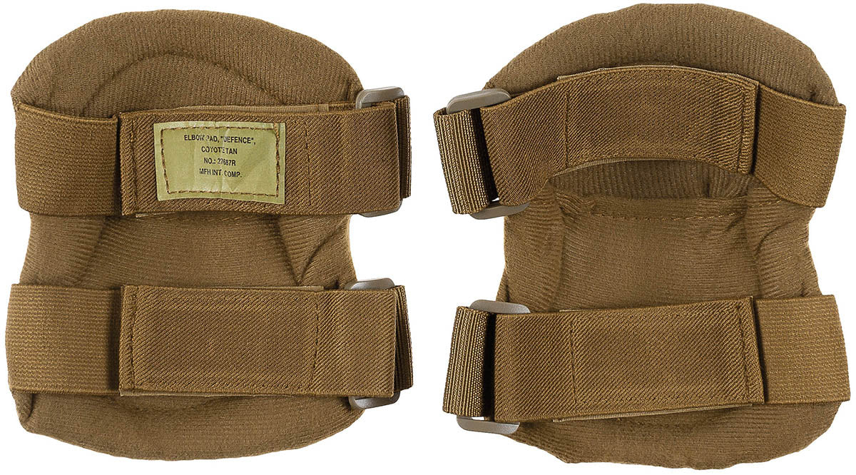 Coudières MFH Professional Defence 16 x 11 cm rembourrage EVA sangles élastiques