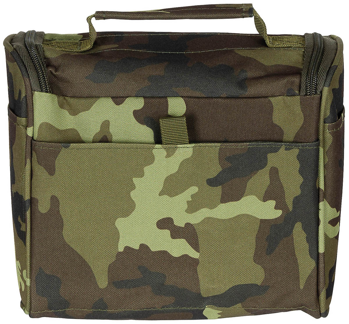 Trousse de toilette à suspendre MFH en polyester 23 x 26 cm avec miroir amovible
