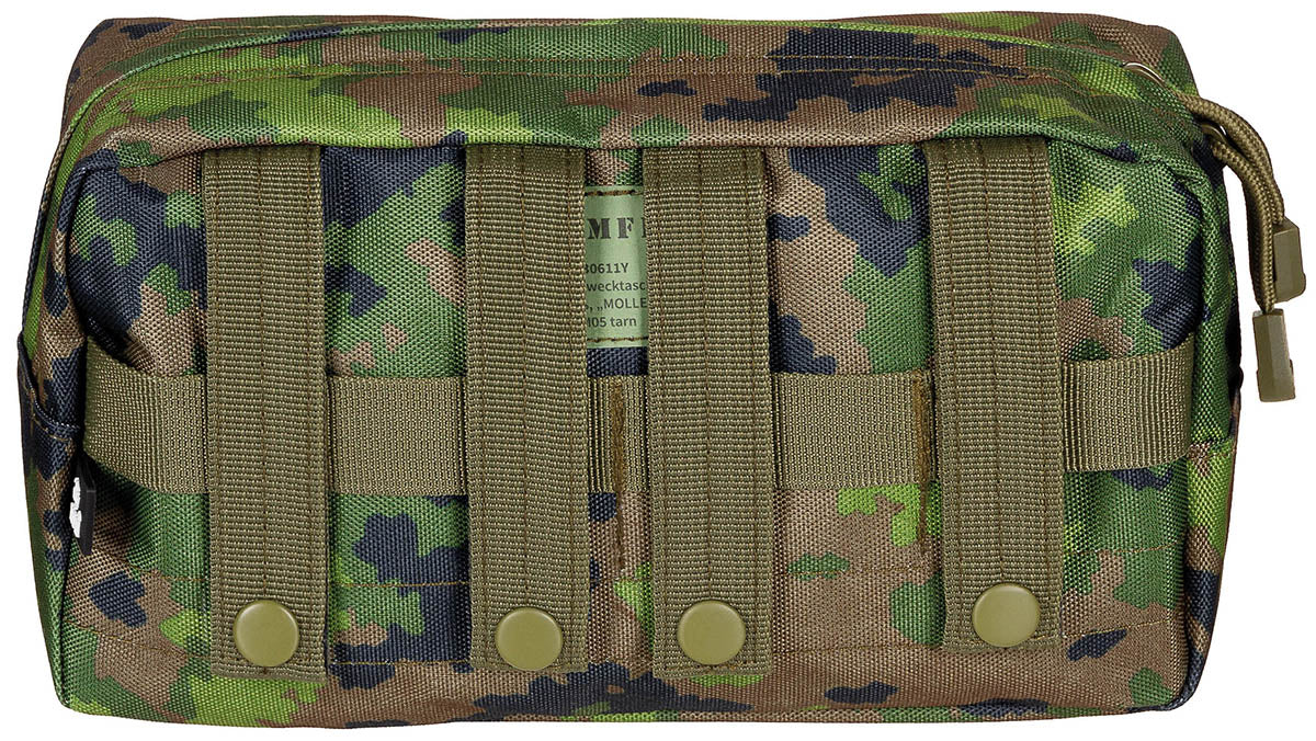 Pochette utilitaire MOLLE MFH grand format à ouverture intégrale, 25 x 13,5 x 9 cm