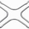 Croisillon de réchaud Fox Outdoor en acier chromé 12,5 x 12,5 cm, épaisseur 4 mm