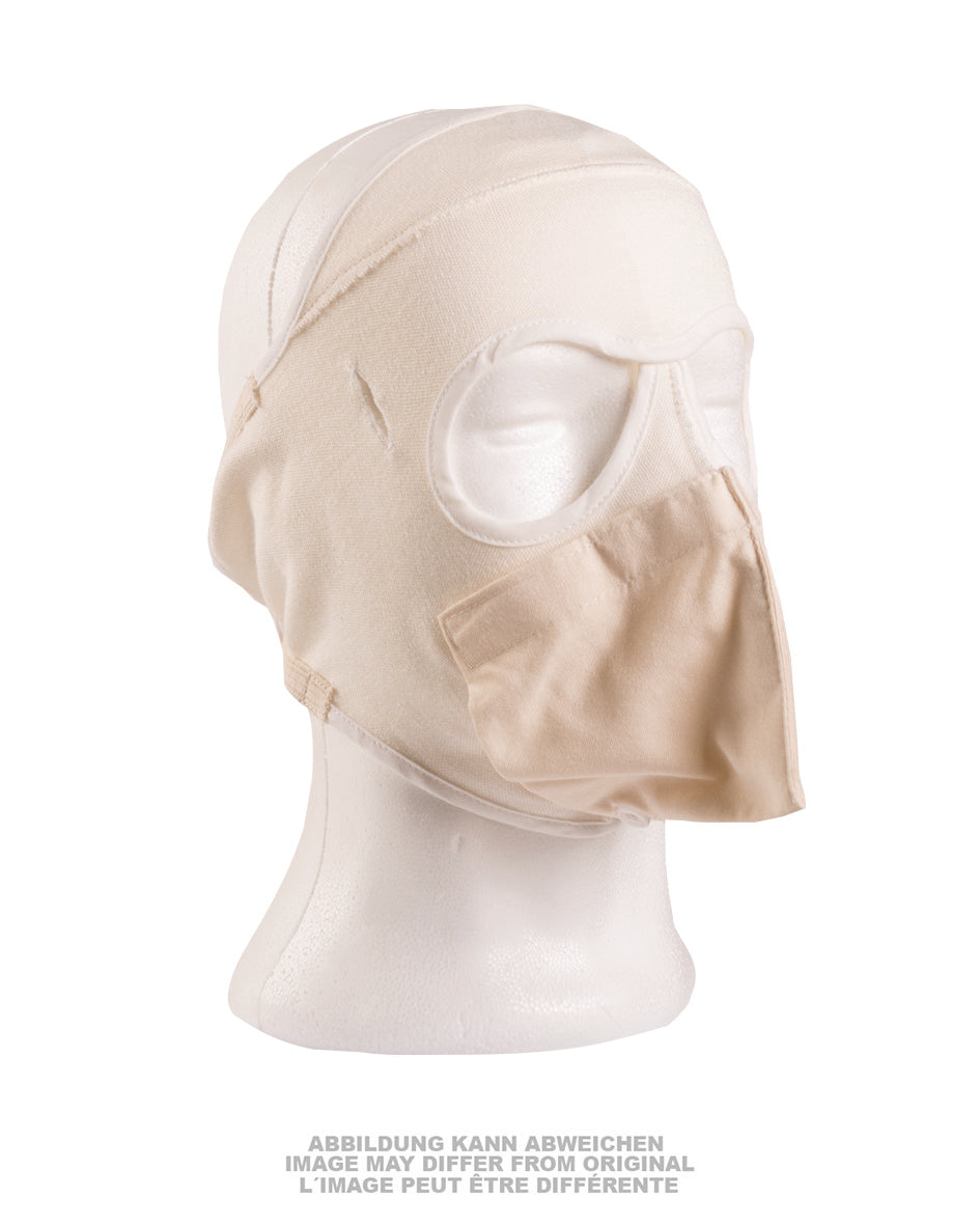 Cagoule de protection faciale britannique à traitement ignifuge, stock ancien