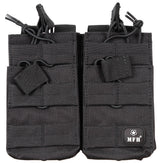 Pochette modulaire MOLLE MFH à quatre compartiments à cordon, 16 x 15 cm