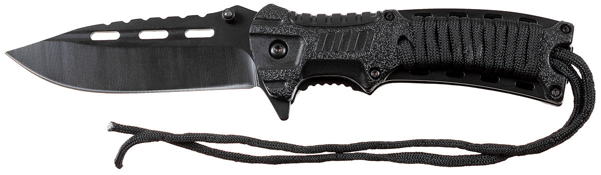 Couteau pliant Fox Outdoor lame 9,3 cm avec allume-feu et sifflet dans le manche
