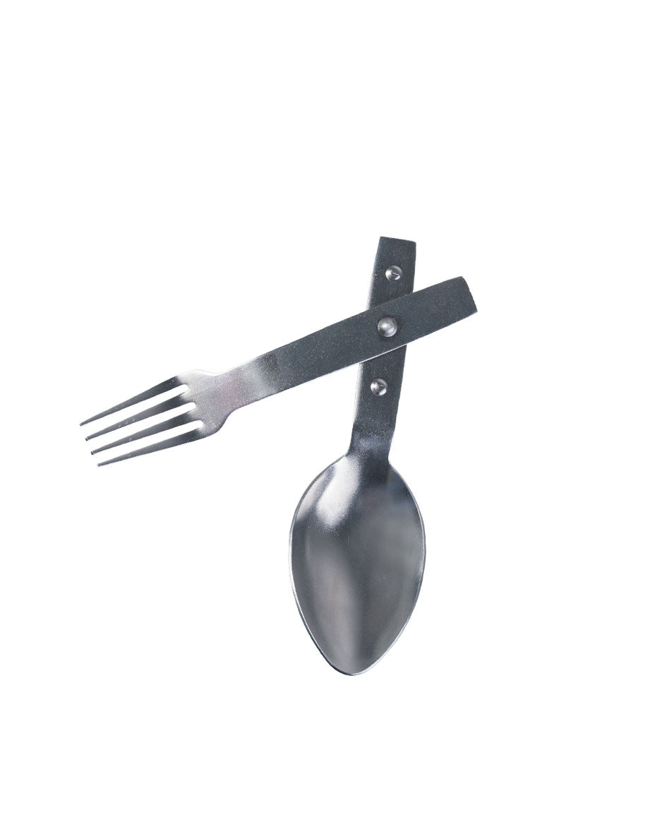 Couvert pliant fourchette-cuillère Mil-Tec en alliage d'aluminium 23 cm déplié 30 g