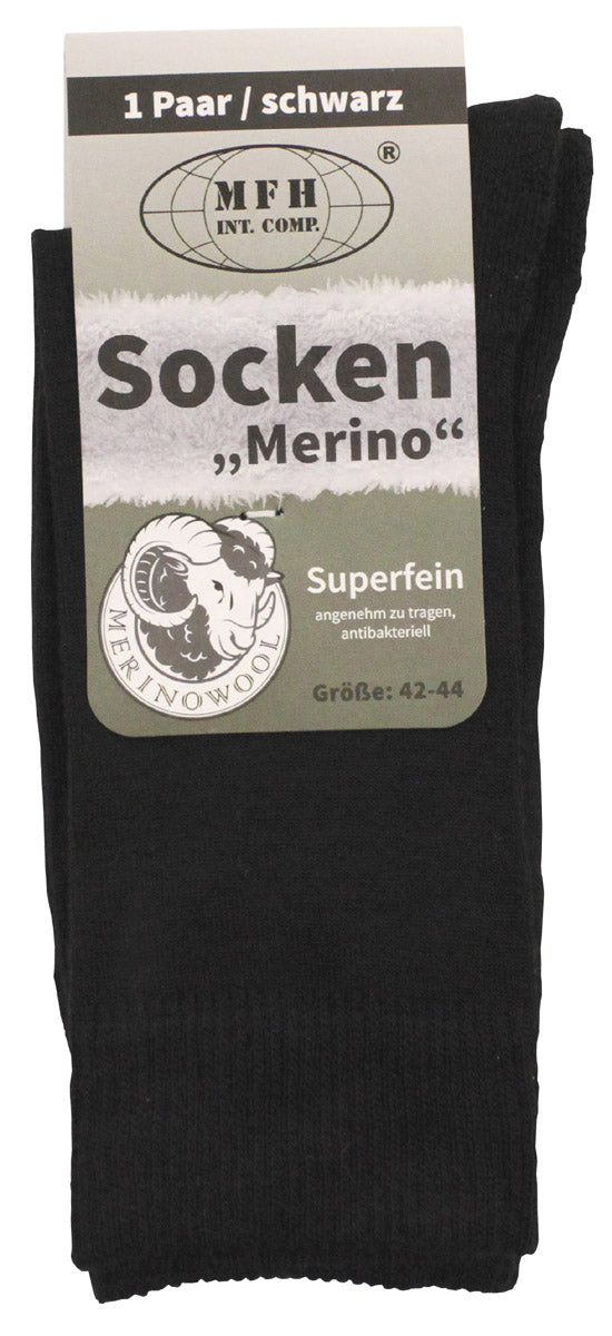 Chaussettes MFH Merino à semelle bouclette talon et pointe renforcés 40 % laine