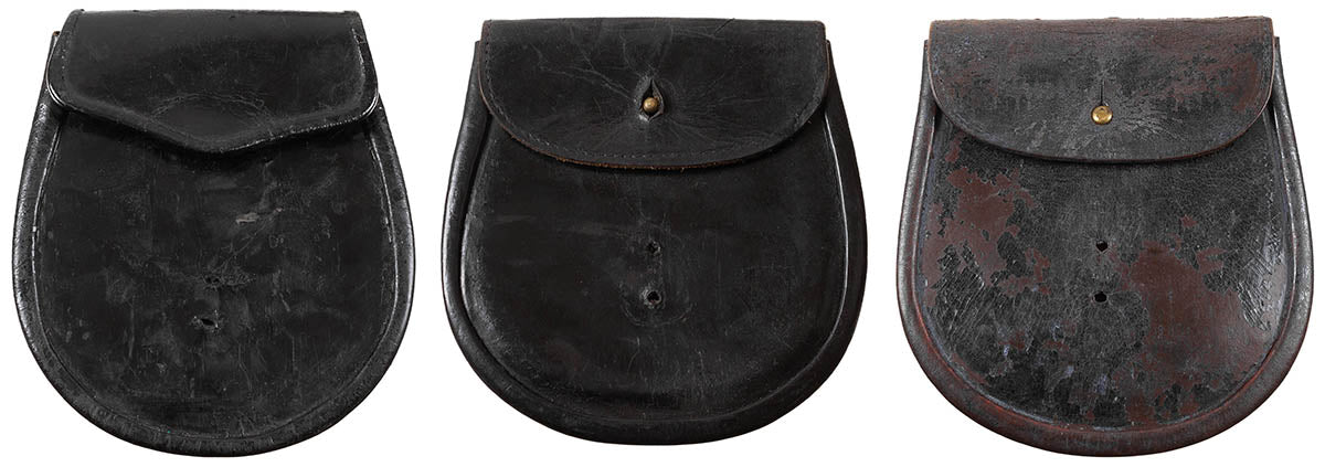 Sacoche en cuir écossaise, surplus d'occasion pour le transport et le rangement, lot de 5