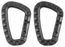Mousquetons d'accrochage MFH en polyoxyméthylène 7 mm x 8,5 cm, lot de 2
