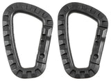 Mousquetons d'accrochage MFH en polyoxyméthylène 7 mm x 8,5 cm, lot de 2