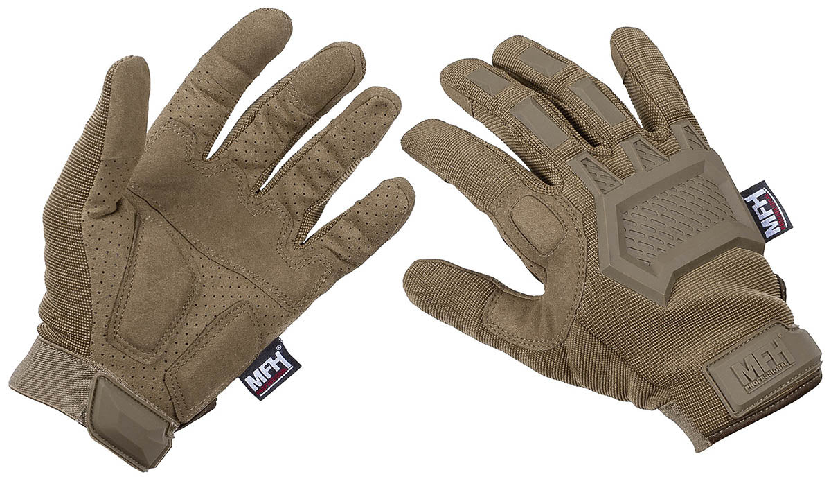 Gants tactiques MFH Professional Action à paume perforée et doigts rabattables