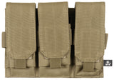 Porte-chargeur triple MOLLE MFH à quatre sangles de fixation, 25 x 19 x 5 cm
