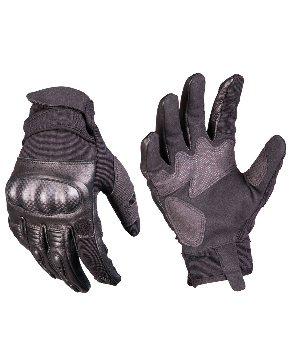 Gants tactiques Mil-Tec Gen. II en cuir de chèvre avec coque carbone aux articulations