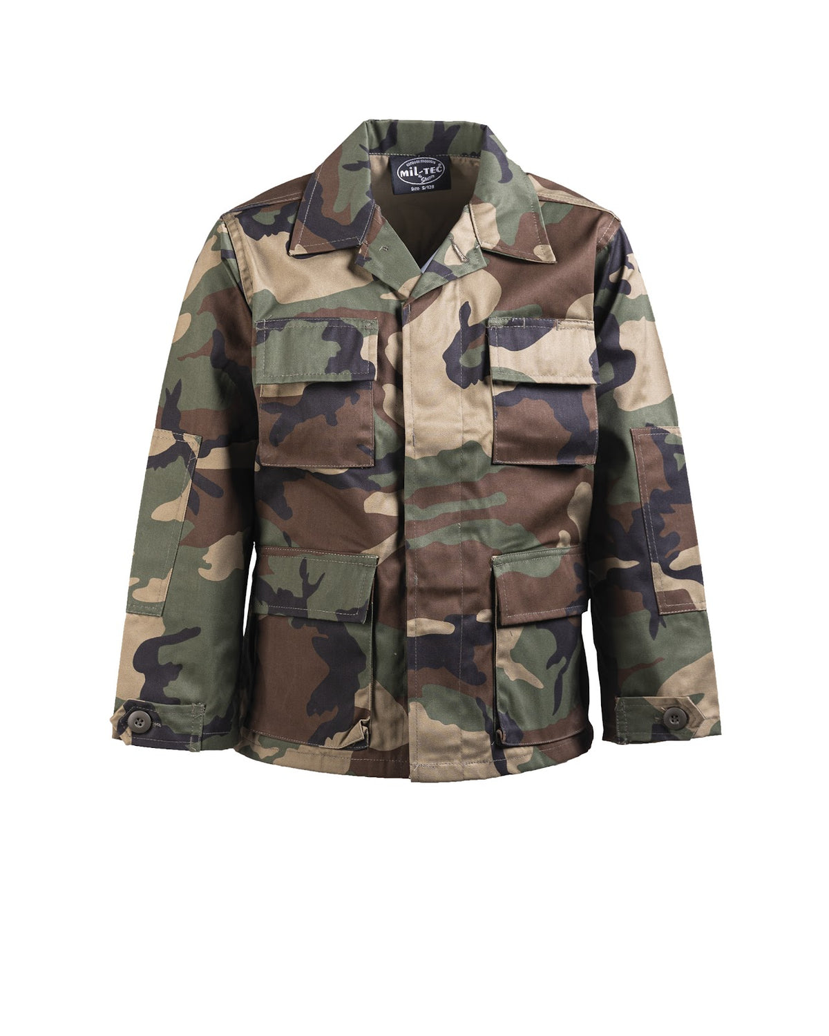Veste de combat enfant type US BDU Mil-Tec en polycoton avec renforts aux coudes