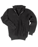 Pull Troyer Mil-Tec en polyacrylique 750 g/m² col à glissière et bords-côtes