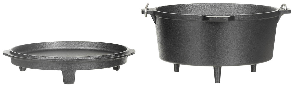 Marmite Fox Outdoor en fonte type Dutch Oven 3,8 ou 5,7 l sur trois pieds
