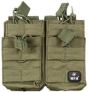 Pochette modulaire MOLLE MFH à quatre compartiments à cordon, 16 x 15 cm