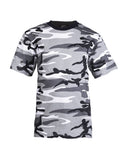 T-shirt enfant Mil-Tec en coton 140 à 145 g/m² manches courtes motif militaire