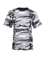 T-shirt enfant Mil-Tec en coton 140 à 145 g/m² manches courtes motif militaire