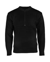 Pull type armee suisse Mil-Tec en polyacrylique col rond a glissiere profonde